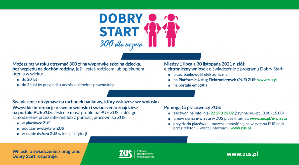 "Dobry Start" z ZUS