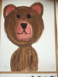 rysunek prezentujący brązowego misia