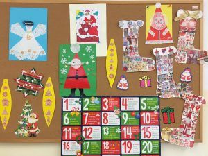 prace plastyczne dzieci i kalendarz adwentowy