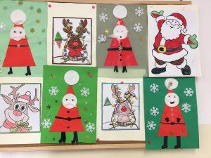 mikołaje wykonane z płatków higienicznych