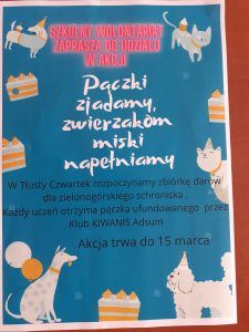 Pączki zjadamy, zwierzętom miski napełniamy