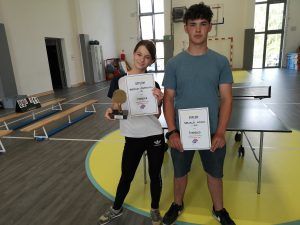 zwycięzcy turnieju  tenisa stołowego