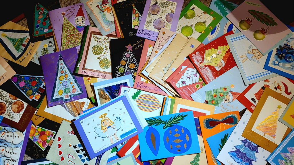 Świąteczne Kartki od Uczniów dla Stowarzyszenia NERKA