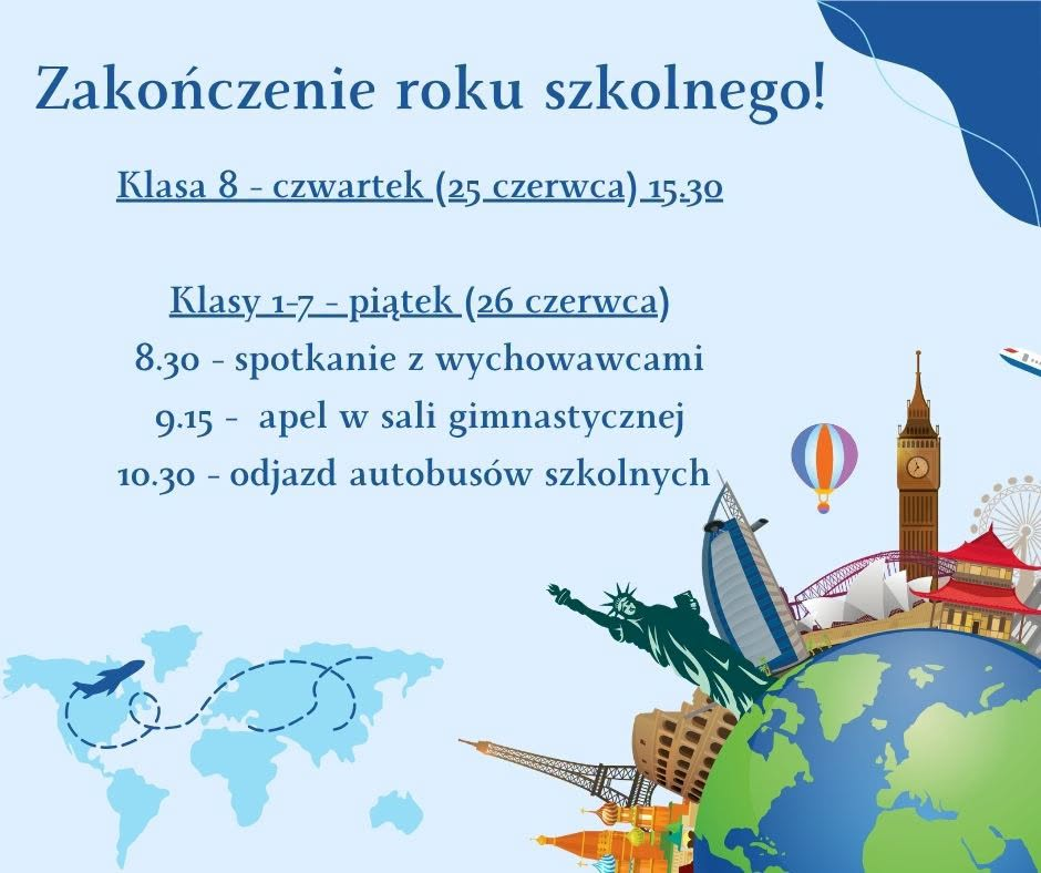 Zakończenie roku szkolnego 2025/2026